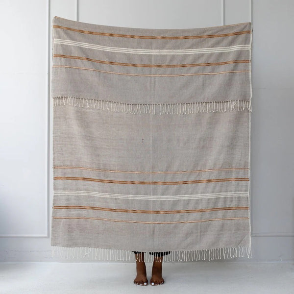 Zenach  Hand Woven Throw From Sabahar in Ethiopia
