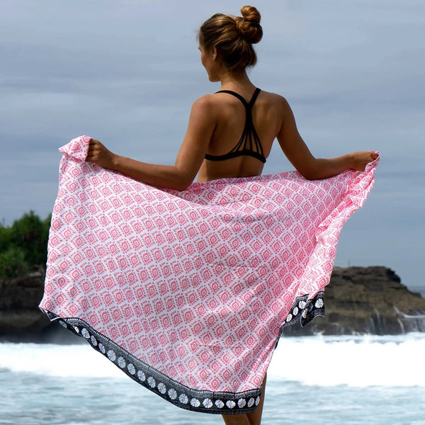 Olive- Hand Printed Sarong / shawl