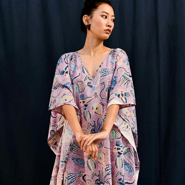 Pippa - Hand Block Printed Kaftan in Super Soft Cotton