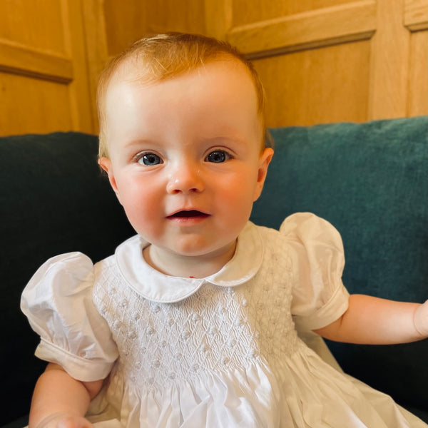 Rose - Hand Smocked Heirloom Christening/Baptism Robe