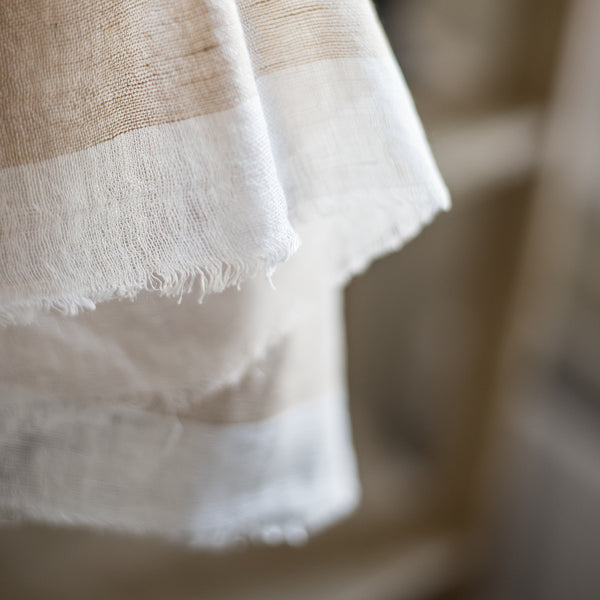 Mariam - Hand Woven Pure Linen Scarf From Ethiopia