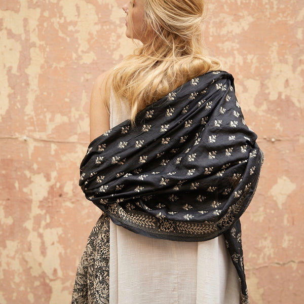 Nakshi Kantha - Charcoal